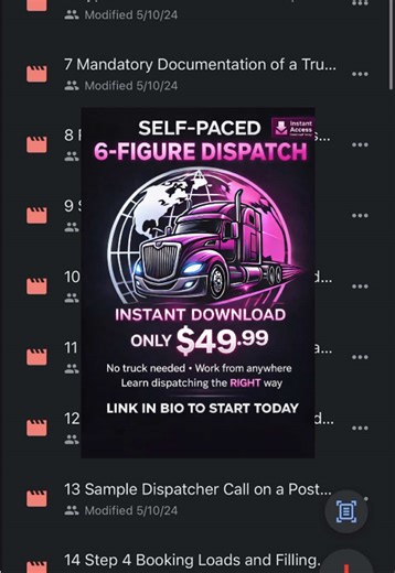 Self-Paced 6-Figure Dispatch Training for Success