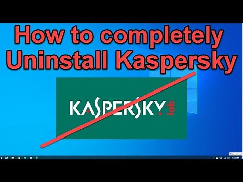 How to uninstall kaspersky - Windows 10