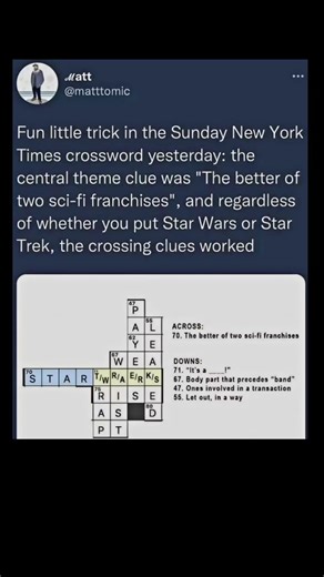 crossword puzzle star wars star trek trick | Subscribe for more #motivation 😊👍