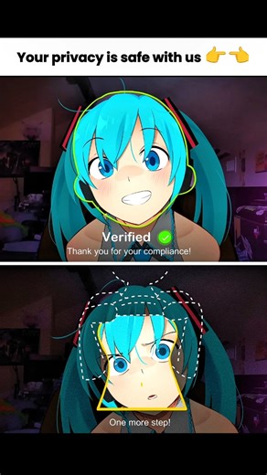 Miku's Face Scan Frustration 😂#memes #miku #anime #animeshorts #shorts