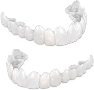 Fake Teeth, Veneers Snap in Teeth, Snap on Veneer Teeth Top And Bottom Comfort Fit Flex Teeth Veneer Cover The Imperfect Teeth, False Teeth Improve Smile for Men And Women And All People