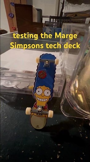 testing the Marge Simpsons tech deck ￼