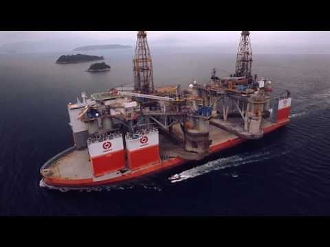 Transport of two semisubmersible drilling rigs