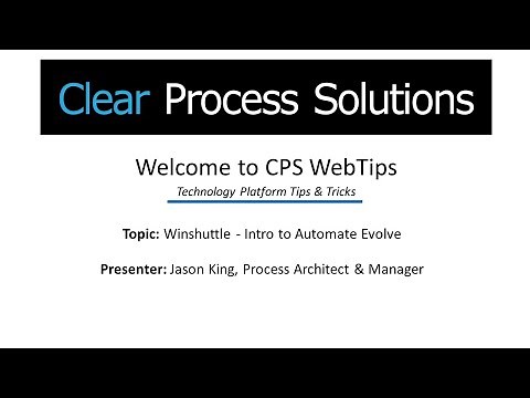 WINSHUTTLE Tutorial and WebTips: Intro to Evolve