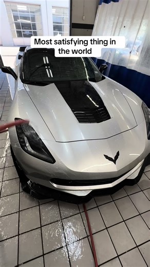 Satisfying Cold Start Detailing on a Corvette