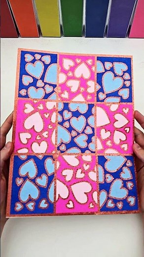 Satisfying Pop Art Heart Grid | ASMR Sand Art Peel & Pour
