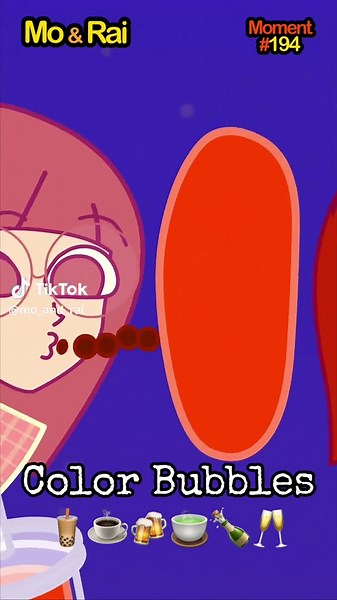 Color Bubbles (Moment.194) 🧋☕️🍻🍵🍾🥂 Mo: Sweet cuddles Rai: Sour bubbles #MoAndRai #funnytiktok #comedyskit #funnycartoon #space