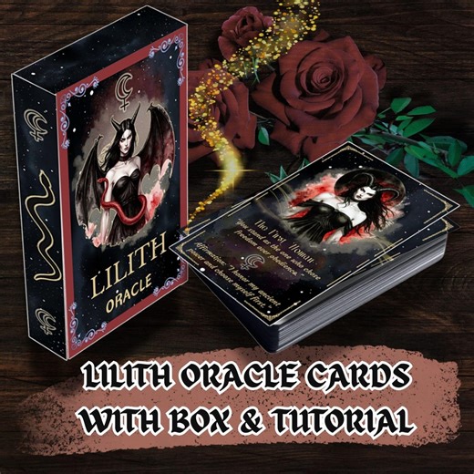 Lilith Oracle Deck Printable | Shadow Work & Dark Feminine Oracle Cards | 25 Cards   Bonus Ritual Guide | Instant Download - Etsy Canada