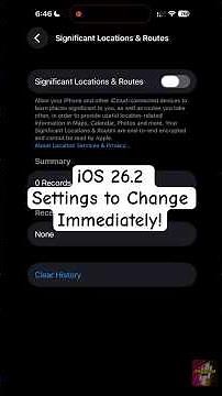 iOS 26.2 - Settings You NEED To Change IMMEDIATELY! #ios262 #ios26 #iphonetips