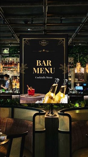Digital Bar Menu Templates for Bars, Lounges & Restaurants