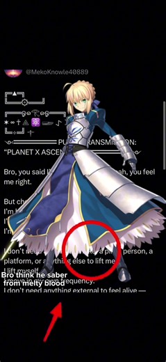Bro think he saber #saber #fate #fatezero #fyp #twitterbeef | Saber Fate
