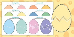 Easter Egg Cutting Skills Activity