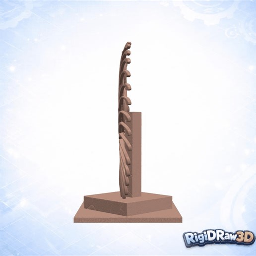 Stylized Peacock With Circular Tail – RDW3D-SPVE8