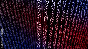 Tech-inspired data exploring the visual effects and motion graphics of computer-generated numbers. Mathematical art unveiling the creative potential of numbers through animated patterns Stock Video