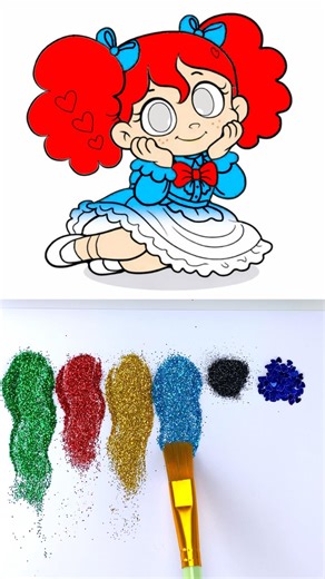 Poppy Playtime Poppy Glitter Color Smash Magic Transformation Hair Change ✨ #poppyplaytime