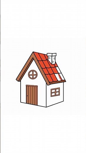 A Cute Cottage House #howtodraw #art #drawing