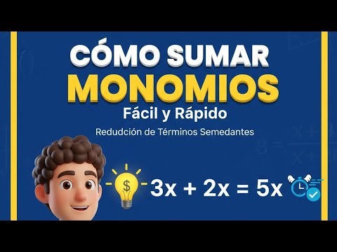 Cómo SUMAR MONOMIOS Fácil y Rápido | Reducción de Términos Semejantes 🧮