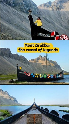 Meet Drakkar — The Legendary Viking Ship of Iceland 🐉⚔️ | Viking Village Vestrahorn 🇮🇸