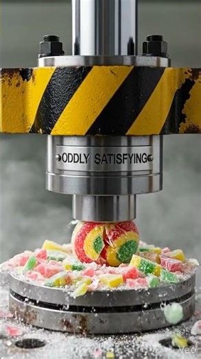Hydraulic Press vs Giant Jawbreaker 🍬 #shorts