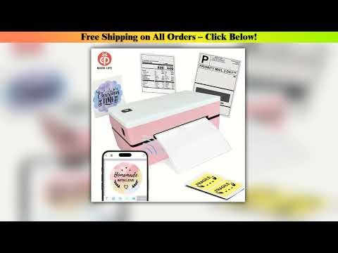 Marklife D200 Bluetooth Thermal Label Printer Small Shipping Label Printer 4X6 inch Compatible