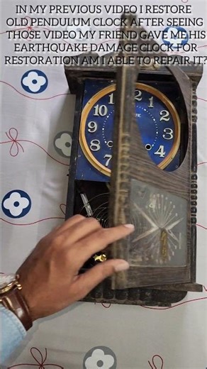 Am i able to restore this earthquake damage old clock#vintage #clock #watch #restoration #clockwork