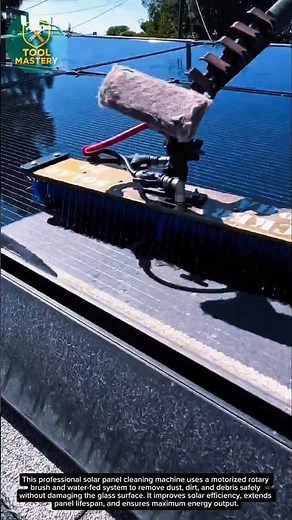 Insane Solar Panel Cleaning Machine in Action | Professional Water Fed Brush System | SolaRobo 360