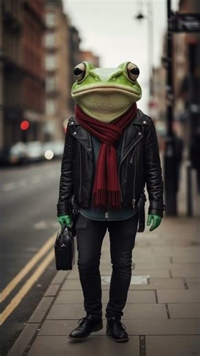 AI Whimsy: Frogwalk—From Hoodie Hustle to Scarfed Stride 🐸👖🧥🕶️