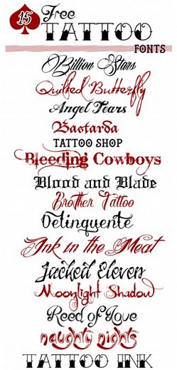 15 Free Tattoo Fonts