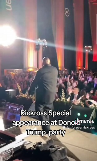 Rick Ross Makes Special Appearance at Donald Trump Party