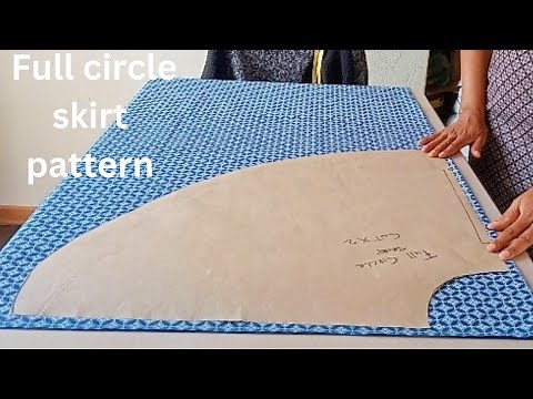 How to make a full circle skirt pattern | full circle skirt