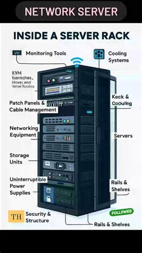 ✍️ Inside A Server Rack 🔥💻#network #serverrack #shorts