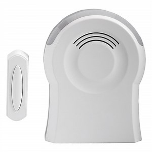 Reviews for Defiant Wireless Battery Operated Tabletop Doorbell Kit with LED Strobe Light and Wireless Push Button, White | Pg 1 - The Home Depot