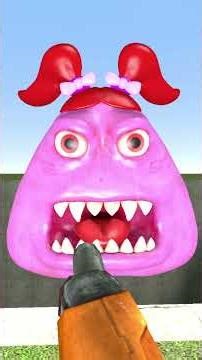 ALL NORMAL 3D POU BOU'S REVENGE Monsters VS SCARY PINK GIRL POU in BIG HOLE in Garry's Mod!!