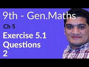 9th Class General Math, Ch 5, lec 3, Exercise 5.1 Question no 2-Matric Part 1 Gen Math