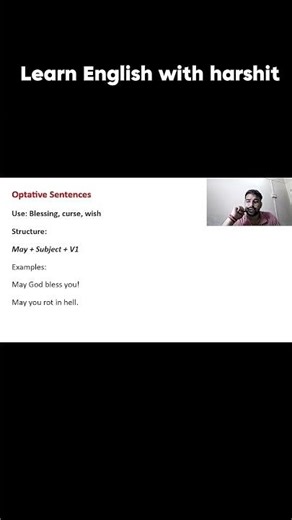 ⚡Use of MAY in English Grammar | Optative Sentences & Wish Sentences Explained 🔥#shortsfeed #shorts