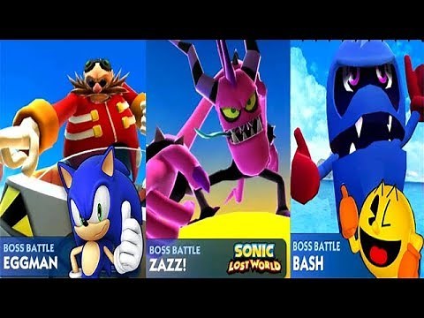 Sonic Dash Doctor Eggman & Zazz & Bash Pacman Boss Fight Gameplay