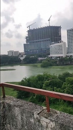 view of Powai lake from IIT Bombay hostel. #iitbvlogs #campuslove #mumbai