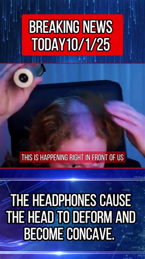 The headphones cause the head to deform and become concave. #new #tiktok #foryou #usa #news E-sportsheadphones