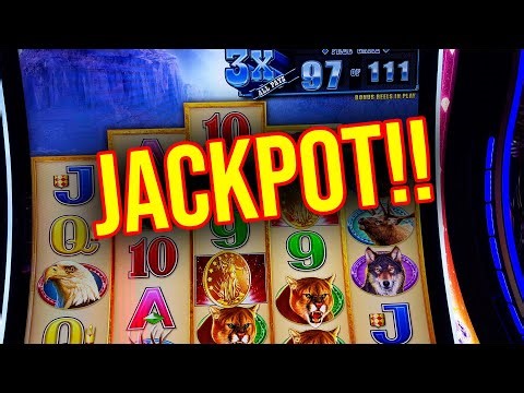 INCREDIBLE JACKPOT HANDPAY OVER 100 FREE GAMES! ON BUFFALO DIAMOND SLOT MACHINE IN LAS VEGAS CASINO!