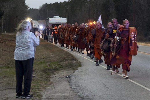 Buddhist monks on cross-country walk for peace expected in Charlotte soon