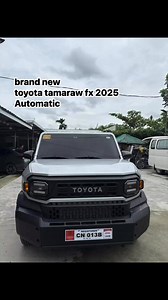 FOR SALE Toyota tamaraw FX Automatic Top of the line 2025 model Brand New dikopa nagamit nauwi lang namin. 180km Under my name po Pero naka tint ma naka viros na naka dipdish na Naka under coat na from toyota Cash po ito binili | Ching CAR Garage