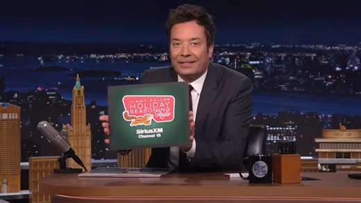 "It's happening": Jimmy Fallon makes his new Holiday Seasoning Radio channel official on The Tonight Show