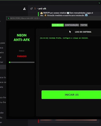 Anti-afk para o BRP #macrofivem #neonstore #roleplay #brp #brasiliarp