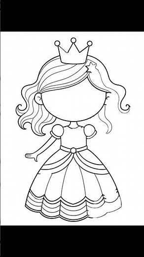 Queen Drawing for Kids | Easy and Simple Drawing Tutorial #KidsDrawing #EasyDrawing #Shorts