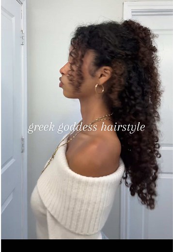 Goddess Hairstyle Tutorial for Curly Hair