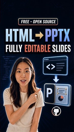 HTML to PowerPoint — Convert HTML Files or URLs to editable PPTX #powerpoint #htmltopptx #github