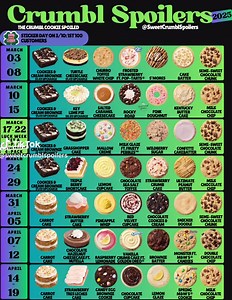 Crumbl Cookie Spoilers for March and April 2025