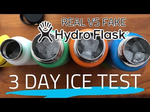 Real vs Fake Hydro Flask 3 Day Ice Test - Which Holds Ice Better?