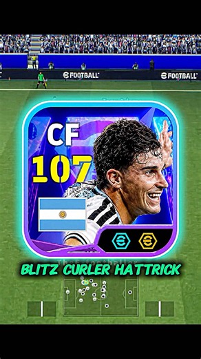 Blitz Curler J.Alvarez 🔥Blitz Hattrick 💀#efootball #efootballmobile #pes #shorts