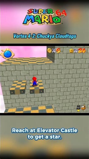 Super Mario 64 Vortex: 4-2 Chuckya Cloudtops #ElevatorCastle